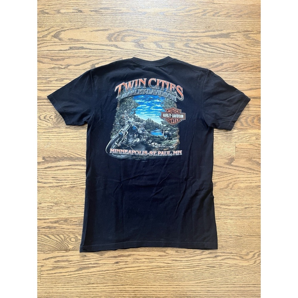 HARLEY DAVIDSON Twin Cities Minneapolis St. Paul MN Black T-Shirt Size Medium